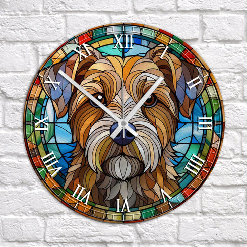 Border Terrier Suncatcher Effect Clock